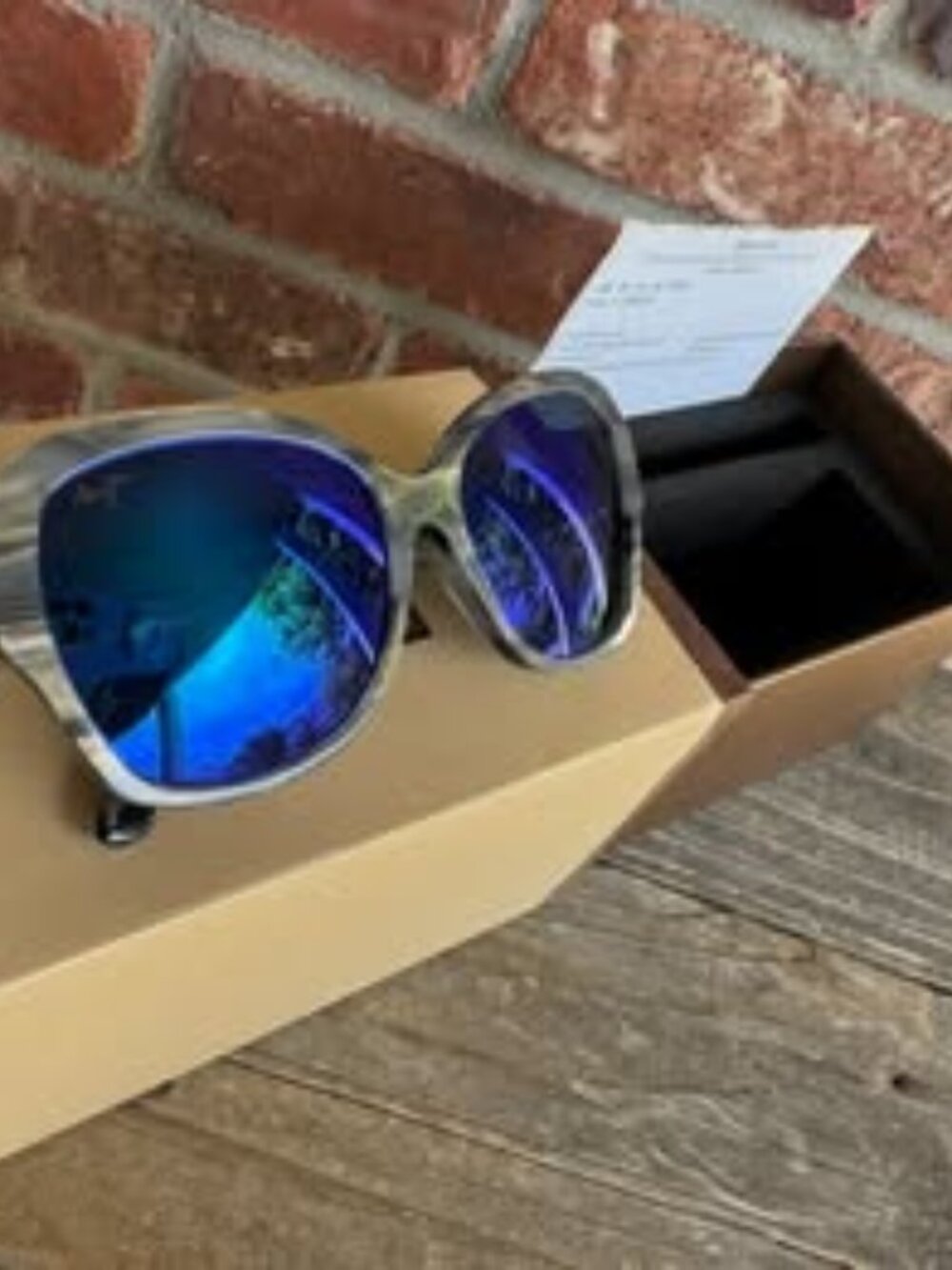 Maui Jim Swaying Palm Luxury Sunglasses blue polarized